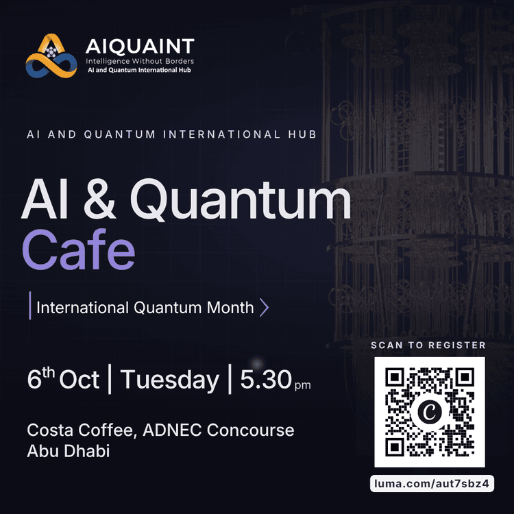 Cover image for AI and Quantum Cafe (International Quantum Month)
