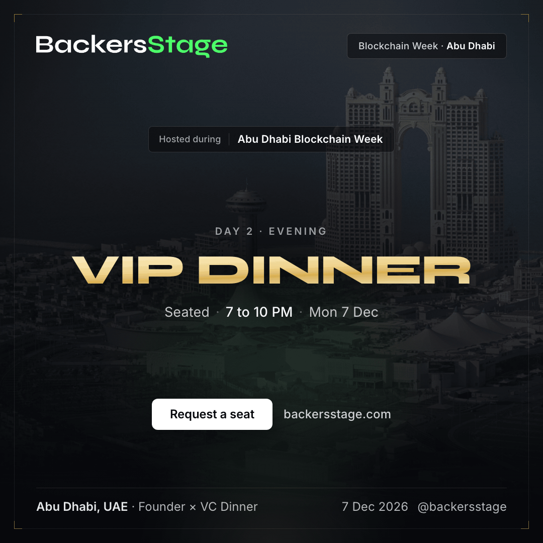 Cover image for Founder x VC Summit | VIP Dinner | Abu Dhabi Blockchain Week 🇦🇪