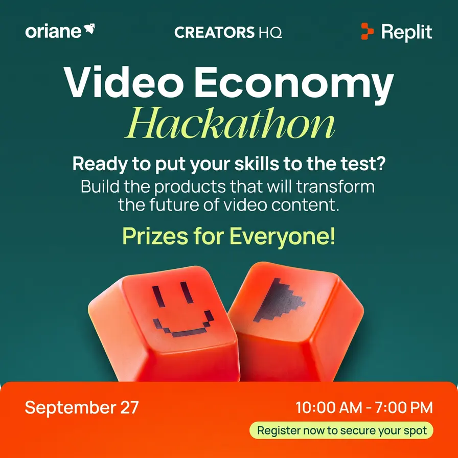 Cover image for Oriane x Replit x Creators HQ: Build for the Video Economy — Dubai Hackathon