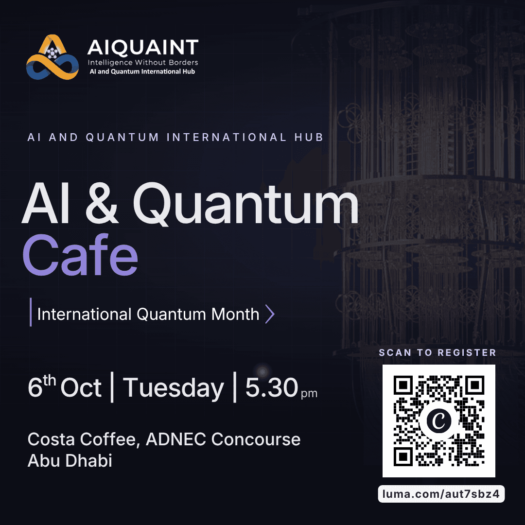 Cover image for AI and Quantum Cafe (International Quantum Month)