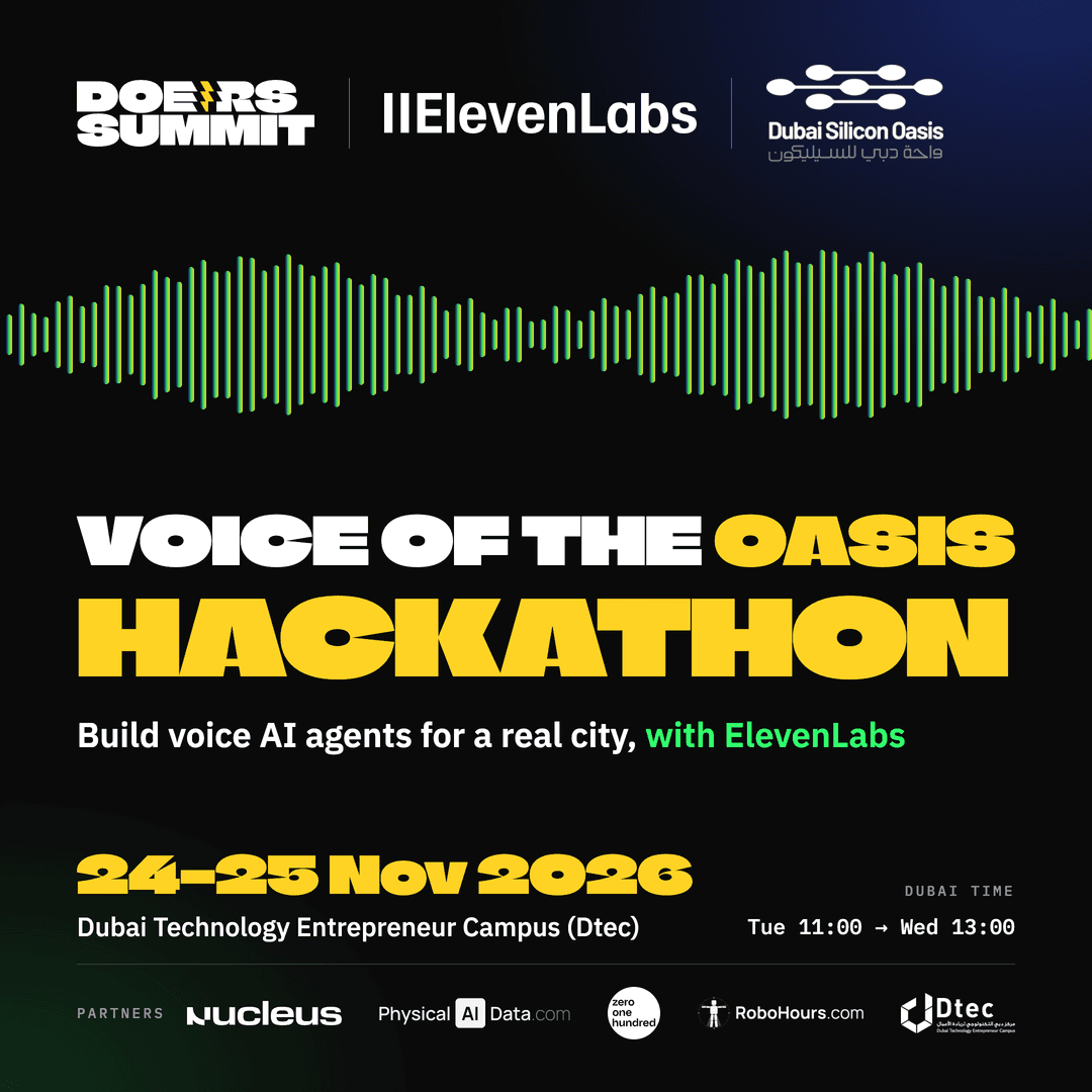 Cover image for Voice of the Oasis: 24-Hour Voice AI Hackathon with ElevenLabs