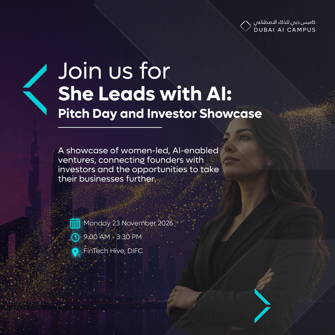 Cover image for She Leads with AI: Pitch Day & Investor Showcase